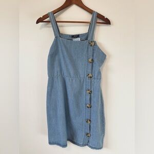 Iris NWT Asymmetric Blue Denim Dress SIZE S